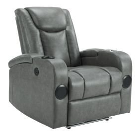 Recliner Sofa with Power Recline, Adjustable Split Back, USB Charging, Bluetooth Speakers & LED LightingRecliner Sofa with Power Recline