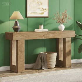 Console Table, Wooden Rectangular Sofa Table Behind The Couch