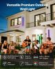 Outdoor Wall Lights, 2 Pack, 39.4 Inch Long RGB Modern Exterior Wall Sconce Light Fixtures, 2700K-6000K, IP65 Waterproof Anti-Rust