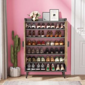 Shoe Cabinet (Color: Rustic Brown)